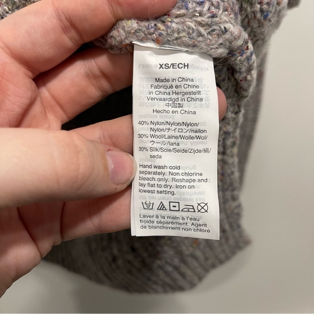 Madewell Colorfleck Ribbed Turtleneck Sweater Knit Size X-Small - Picture 8 of 11